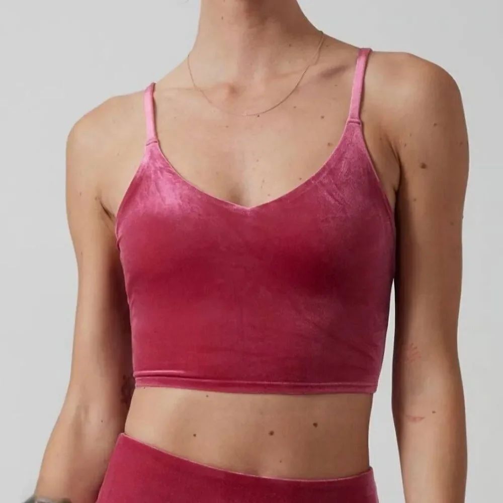Athleta Elation Velvet Crop Top